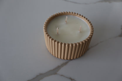 Ribbed Candle